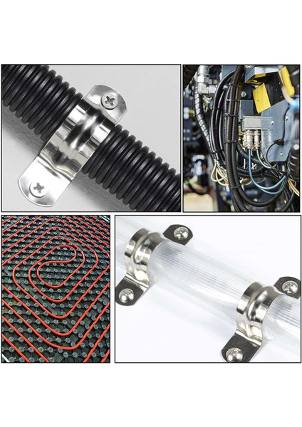 240 Paket M25 (1 Inç) Paslanmaz Çelik Sert Boru Kayışı 2 Delikli Kablo U Braket Kelepçe Askısı (Yurt Dışından) indirimleri