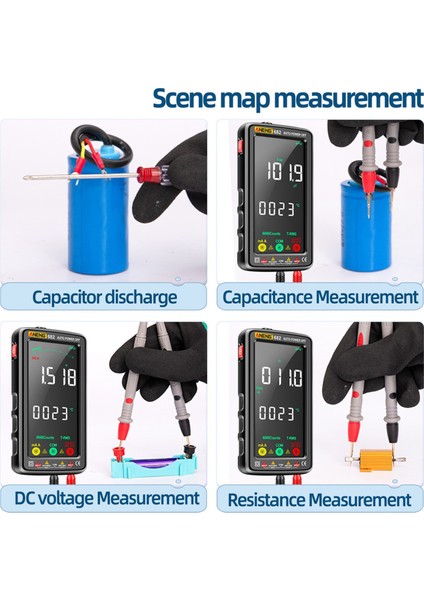 Aneng 682 Akıllı Profesyonel Multimetre Ac/dc Ammetre Voltaj Test Cihazı Şarj Edilebilir Elektrikli Ohm Diyot Test Cihazı Siyah (Yurt Dışından) modelleri