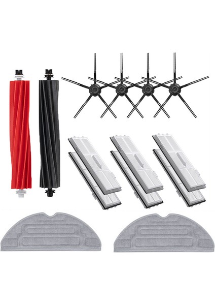 Roborock S8 Pro Ultra /s8+ /s8 Vakum Süpürge Yedek Parçaları Yıkanabilir Filtre Mop Kumaş Milletvekili Yan Fırça Için 14PCS (Yurt Dışından)
