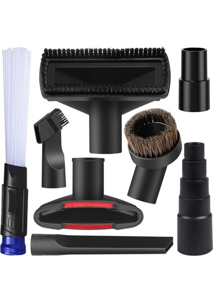 8pcs Evrensel Vakum Tıklatma Kiti Islak Kuru Plastik Vakum Hortum Adaptörü 1-1/4inch Vakum Süpürgeleri Aksesuarlar (Yurt Dışından)