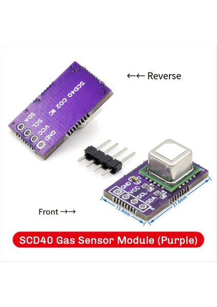 SCD40 Gaz Sensörü Modülü Bir Sensör I2C Iletişiminde Co2 Karbondioksit Sıcaklığını ve Nemini Algılar (Yurt Dışından) modelleri