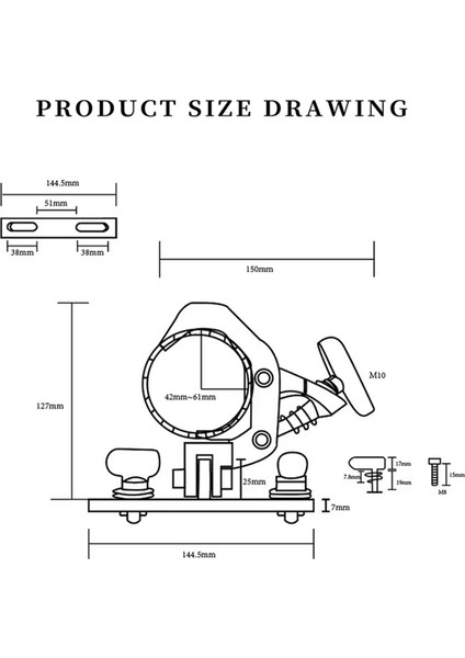 3x Alüminyum Kat Kelepçe Kancaları Sahne Işık Katlama Hook Yükleme 150KG 42-61MM Kafes Tüp 230W 7R/200W 5r Işın Işığı (Yurt Dışından) fırsatları