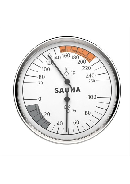 Sauna Termometresi 2&#39 Si 1 Arada Fahrenheit Termometre Higometresi Sauna Odası Iç Mekan Nem Sıcaklığı Monitörü (Yurt Dışından)