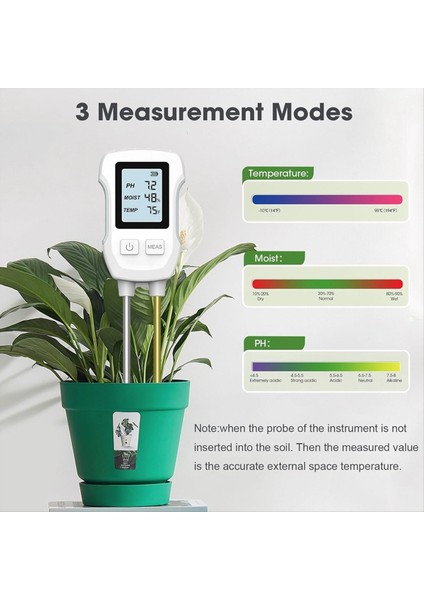 3 Arada 1 Toprak Nem Ölçer Sıcaklık/toprak Nemi/ph Metre Için Dijital Bitki Nem Ölçer Toprak Test Ölçer (Yurt Dışından) fırsatları