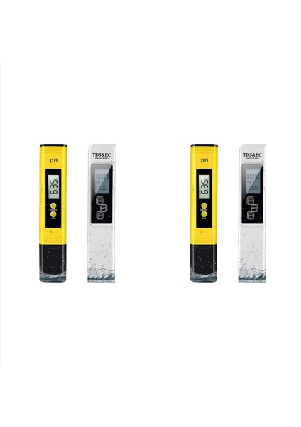 2x Ph Metre ve Tds Metre Dijital Su Kalitesi Test Cihazı 0-9990 Ppm Ec ve Sıcaklık Ölçümü 0 01 Ph Yüksek Hassasiyet (Yurt Dışından)