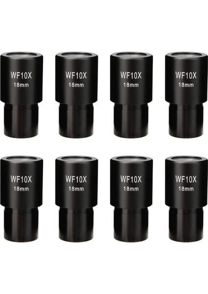 8 Pcs 10X Mikroskop Gözenleri Geniş Açılı Optik Lensler Adaptör Alanı 18MM Profesyonel Oküler Lens Standart (Yurt Dışından)