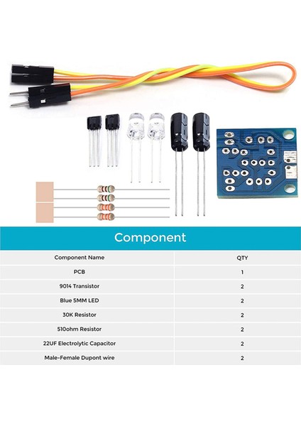 12 Parçalı Set 5mm LED Flash Dıy Kiti Başlangıç Kiti Pcb Devre Kaynak Becerileri Öğrenme Eğitim Kiti (Yurt Dışından) modelleri
