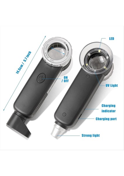 7 Işıklı USB Şarj Edilebilir Katlanabilir Katlanabilir El Feneri (Yurt Dışından) indirimleri