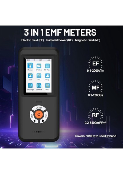 Emf Metre Şarj Edilebilir Dijital Elektromanyetik Alan Radyasyon Dedektörü El Dijital LCD Emf Dedektörü (Yurt Dışından) modelleri