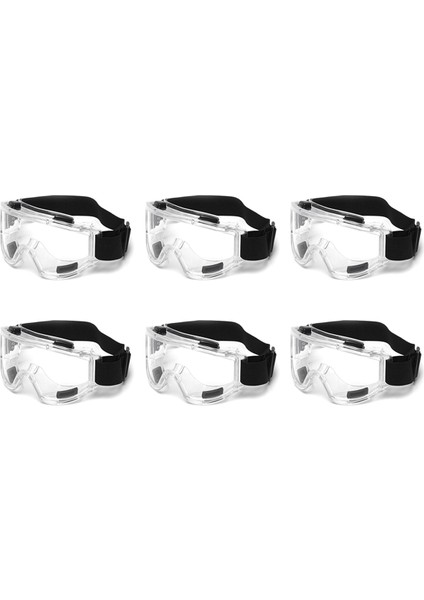6pcs Güvenlik Güdük Anti Sıçrama Toz Geçirmez Iş Laboratuar Gözlük Göz Koruması Endüstriyel Güvenlik Gözlükleri Temiz Lens (Yurt Dışından)