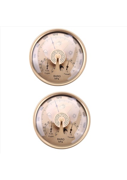 2x Barometre Termometre Higrometre Duvara Montajlı Ev Hava Istasyonu (Yurt Dışından)
