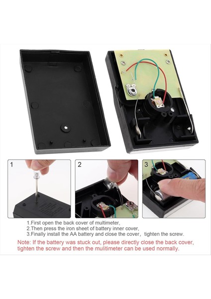 Multimetre Ac/dc Volt 1000V Voltmetre Amp Volt Ohm Voltaj Test Cihazı Test Uçları ve Pil Dahil (Yurt Dışından) fırsatları