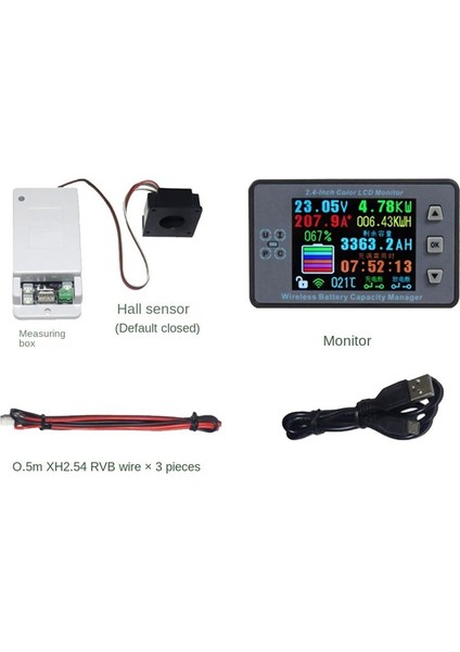 VAC8810F 2 4 Inç Kablosuz Voltaj Ölçer+Ölçüm Kutusu Coulometre Kapasite Güç Dedektörü 120V 100A Test Cihazı Monitörü (Yurt Dışından) modelleri