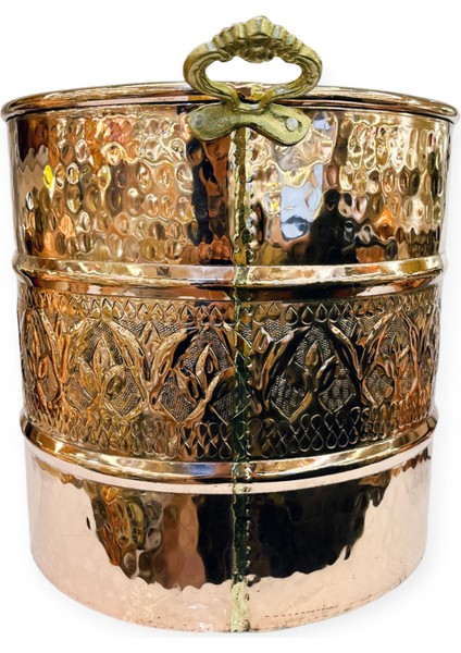 Işlemeli Bakır Köpük Kazanı 32 cm modelleri