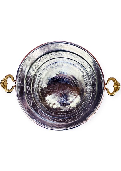 Işlemeli Bakır Köpük Kazanı 32 cm indirimleri