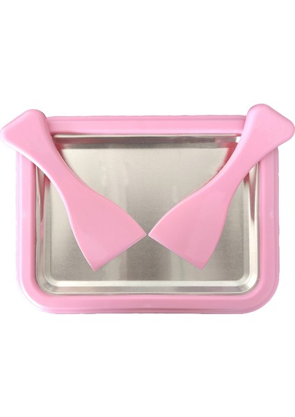 Kızarmış Yoğurt Makinesi Ev Yapımı Mini Kızarmış Buz Makinesi Anında Soğuk Plaka Haddelenmiş Dondurma Pembe Yapmak Için Ideal (Yurt Dışından)