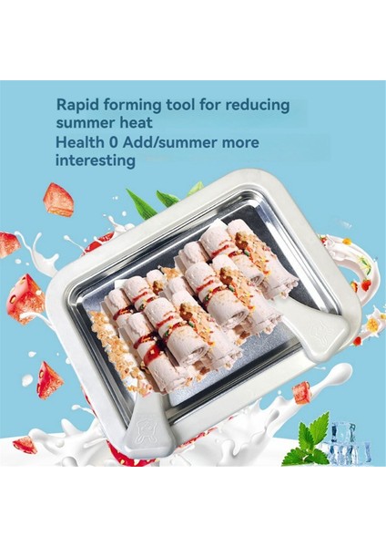 Kızarmış Yoğurt Makinesi Ev Yapımı Mini Kızarmış Buz Makinesi Anında Soğuk Plaka Haddelenmiş Dondurma Pembe Yapmak Için Ideal (Yurt Dışından) modelleri