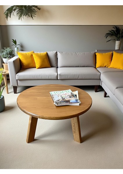 Uğurlubaylar Ahşap Yuvarlak Orta Sehpa