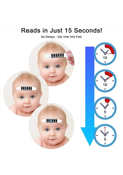 90 Pc Alın Termometre Şeritler Yapışkan Termometre Şeritleri Yeniden Kullanılabilir Termometre Çıkartmaları Bozma Çıkartma (Yurt Dışından) fırsatları