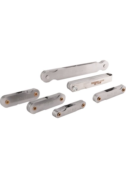 6 Pcs Paslanmaz Çelik Yarıçap Göstergesi Feeler Gauge Set Arc Radius Filetet Göstergesi ve 0.04-0.88MM Uzay Ölçümü Aracı (Yurt Dışından) modelleri