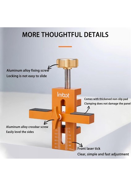 Imbot Dolap Kapısı Tesisat Konumlandırıcı Aracı 7-40MM, Ayarlanabilir Alüminyum Alaşımlı Dolap Kapı Kolu Jig 2pack (Yurt Dışından) fırsatları
