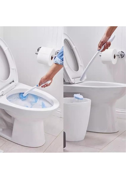 80PCS Tek Kullanımlık Tuvalet Fırçası Çift Katmanlı Fiber Tuvalet Fırçası Yatırma Temizlik Clorox Için Yazı Yağları (Yurt Dışından) modelleri