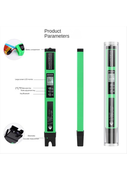 5 Arada 1 Su Kalitesi Test Cihazı Ph/ec/tds/cf/semp Bt Multfersiyonu Ile Su Sayacı Sayacı Havuz Hidroponikleri Için (Yurt Dışından) fırsatları