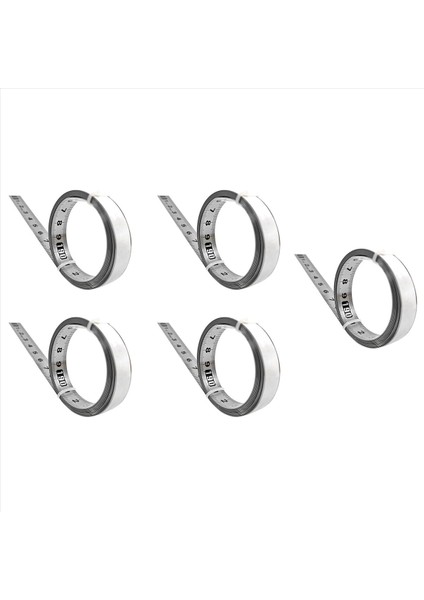 5x Paslanmaz Çelik Yapışkan Ölçek Hassas Ağaç Işleme Kılavuzu Rail Kendinden Yapışkan Bant Memperi Metal Cetvel C-100CM (Yurt Dışından)