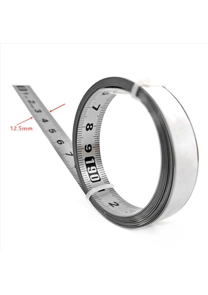 5x Paslanmaz Çelik Yapışkan Ölçek Hassas Ağaç Işleme Kılavuzu Rail Kendinden Yapışkan Bant Memperi Metal Cetvel C-100CM (Yurt Dışından) fiyatları