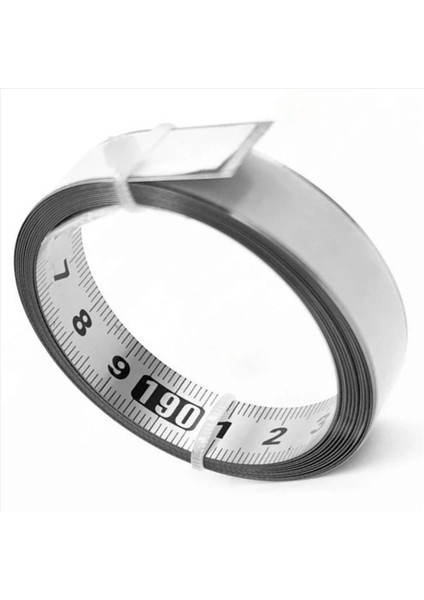 5x Paslanmaz Çelik Yapışkan Ölçek Hassas Ağaç Işleme Kılavuzu Rail Kendinden Yapışkan Bant Memperi Metal Cetvel C-100CM (Yurt Dışından) modelleri