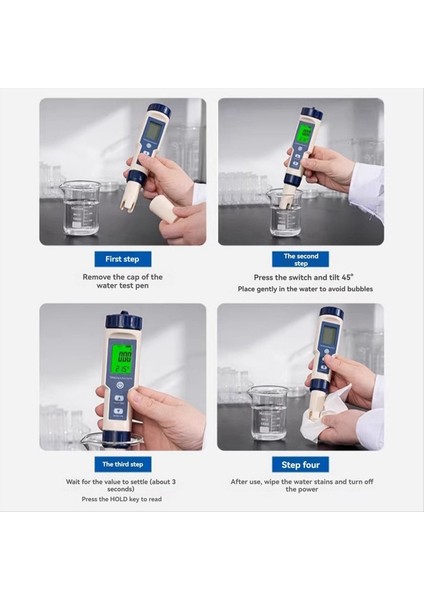 5 Ec Tds Tuzluluk Sıcaklık Ph Metre Yiyecek Içecekleri Için Su Kalitesi Test Cihazı Tuz Içerik Akvaryum Deniz Suyu Atc (Yurt Dışından) fırsatları