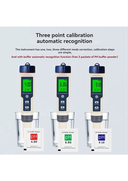 5 Ec Tds Tuzluluk Sıcaklık Ph Metre Yiyecek Içecekleri Için Su Kalitesi Test Cihazı Tuz Içerik Akvaryum Deniz Suyu Atc (Yurt Dışından) indirimleri