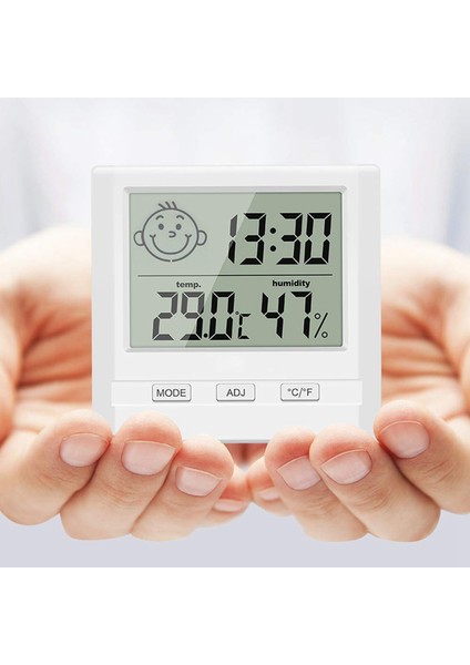 2x Dijital Iç Mekan Higometre Termometresi Zaman Ekran Doğru Sıcaklık Nem Monitör Ölçer (Yurt Dışından) fiyatları