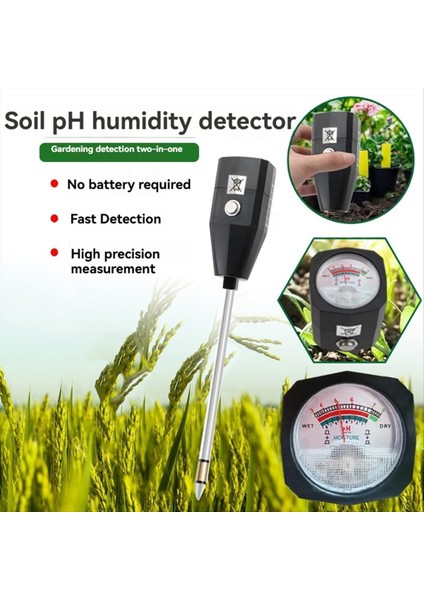 2&#39 Si 1 Arada Toprak Ph ve Nem Ölçer Bahçe Için Metal Sensörü Çim Çiftlik-Açık Hava Bahçeciliği Için Temel Araç (Yurt Dışından) fırsatları