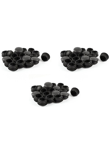 60 Pcs Siyah Plastik 25MM Dia Blanking Uç Kapaklar Yuvarlak Tüp Ekle (Yurt Dışından)