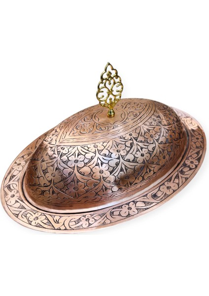 40 cm Ağır Işlemeli Bakır Kayık, Skoç Eskitme fiyatları