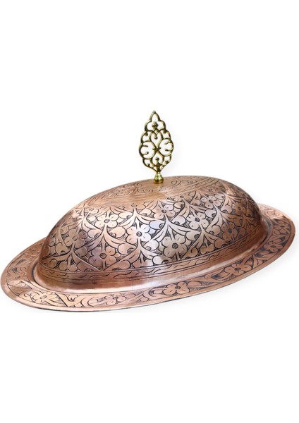 35 cm Ağır Işlemeli Bakır Kayık, Skoç Eskitme modelleri