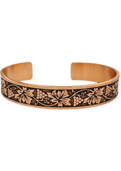 Lazer Motifli, Koruma Dualı Bakır Bileklik, U6161