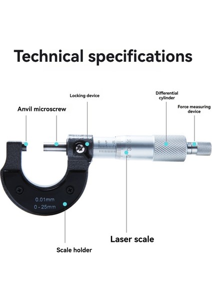 Hassas Gösterge Mikrometre 0-25MM 0 01MM Dış Metrik Kaliper Ölçüm Mikrometre Aracı Mekanik Mikrometre (Yurt Dışından) fırsatları