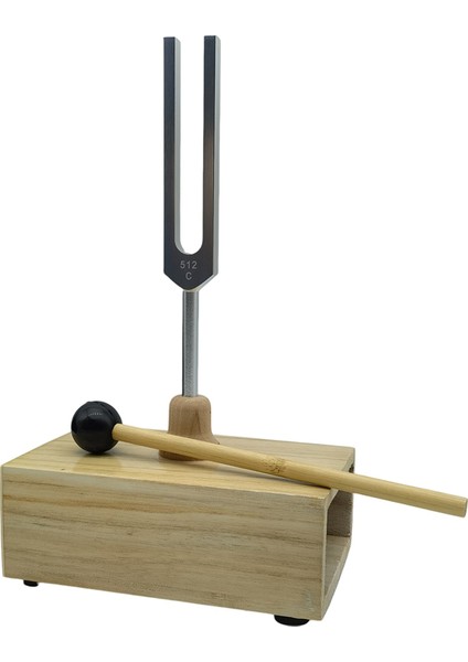Ses Terapisi, Yoga, Meditasyon Için Ahşap Rezonatör Kutusu Deneysel Enstrüman ile Tuning Fork 512Hz Titreşim (Yurt Dışından)