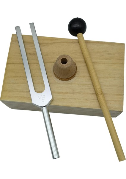 Ses Terapisi, Yoga, Meditasyon Için Ahşap Rezonatör Kutusu Deneysel Enstrüman ile Tuning Fork 512Hz Titreşim (Yurt Dışından) fırsatları