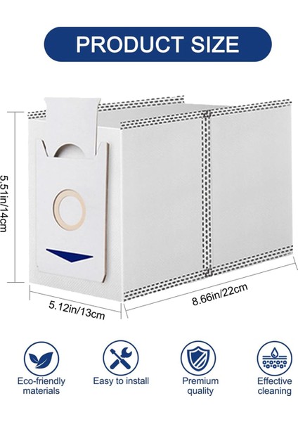 Ecovacs Deebot T30 Omni T30 Pro Max Vakum Süpürge Çantaları Için 10 Paket Yedek Toz Torbası (Yurt Dışından) modelleri