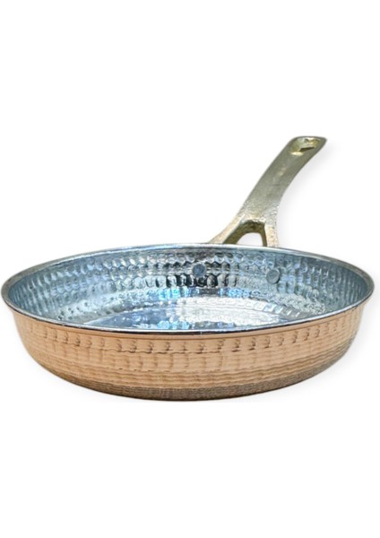 Tek Kulplu Dövme Bakır Tava 17 cm