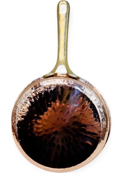 Tek Kulplu Dövme Bakır Tava 19 cm fırsatları