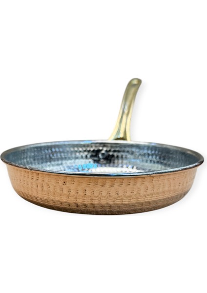 Tek Kulplu Dövme Bakır Tava 21 cm