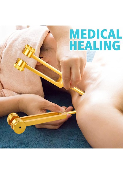 4 Paket Ayar Çatal Seti (128Hz, 256Hz, 512Hz) Sesli Ses Titreşim Aracı Için Ayar Çekiçli, Altın, Altın (Yurt Dışından) modelleri