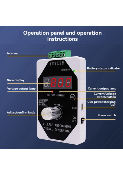 Çok Fonksiyonlu Sinyal Jeneratörü 4-20A Akım Voltaj Sıcaklığı Rtd Termokupl El Işlemi Kalibratör (Yurt Dışından) indirimleri