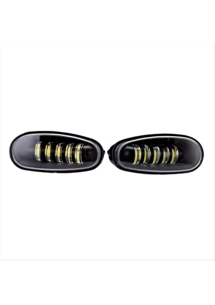 2pcs Araba LED Drl Sis Fark Montajı LED 5 Lens Sis Sürüş Lambası Daewoo Chevrolet Lanos Sens Beyaz Sarı Işık (Yurt Dışından)