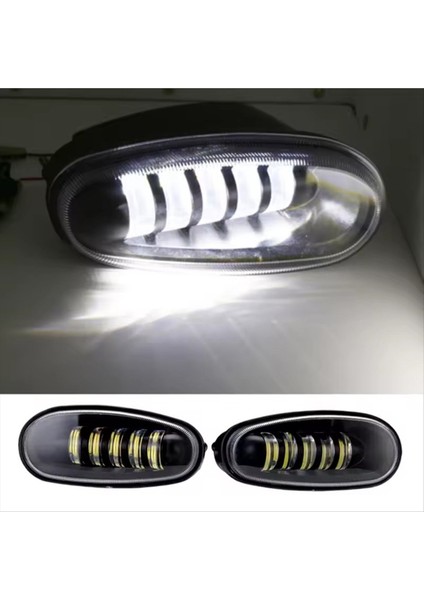2pcs Araba LED Drl Sis Fark Montajı LED 5 Lens Sis Sürüş Lambası Daewoo Chevrolet Lanos Sens Beyaz Sarı Işık (Yurt Dışından) indirimleri