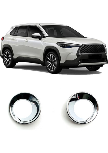 Corolla Cross Car Styling Abs Chrome Için 2020 2021 Toyota Için 5x Ön Sis Lambası Işık Kapağı (Yurt Dışından) modelleri